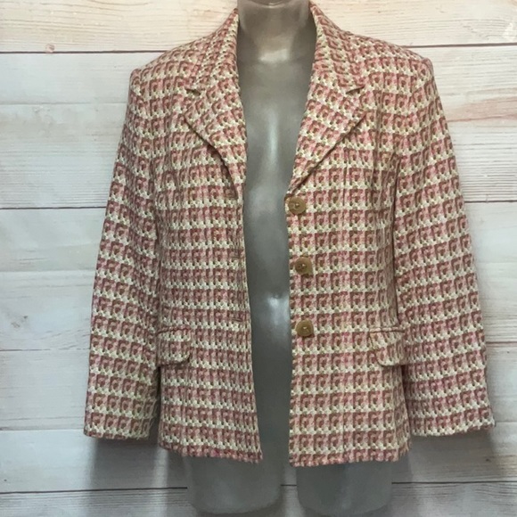Talbots Jackets & Blazers - Talbots Single Breasted Tweed blazer Wool Blend size 14 P